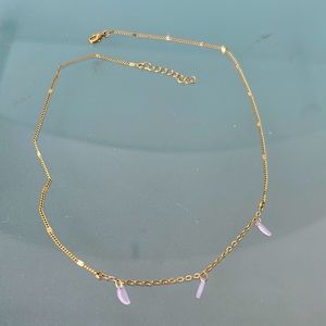 Dainty rose quartz, necklace